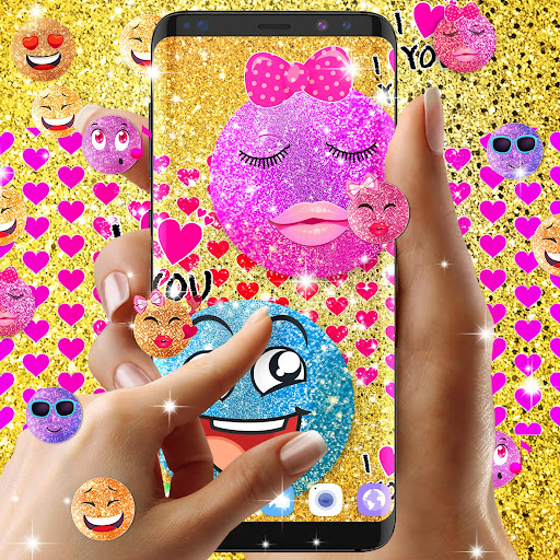 Emoji glitter live wallpaper