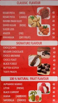 Slikers Kulfi & Ice Cream menu 1