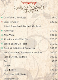 Pawna - Oriental Palace Resorts menu 1