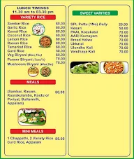 Kavingnar Kannadhasan Mess menu 5