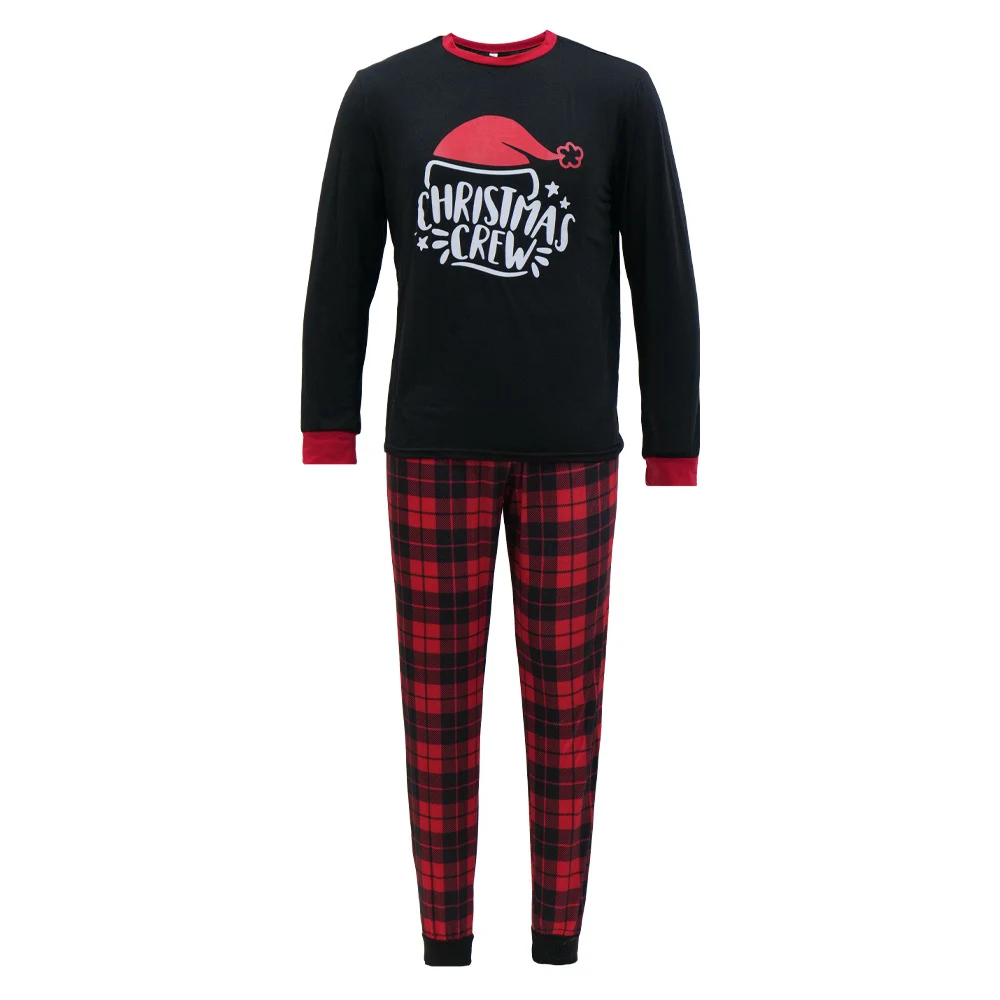 Checkered Cotton Parent-Child Christmas Home Pajama Set Perfect for Cozy Festive Nights and Holiday Family Traditions