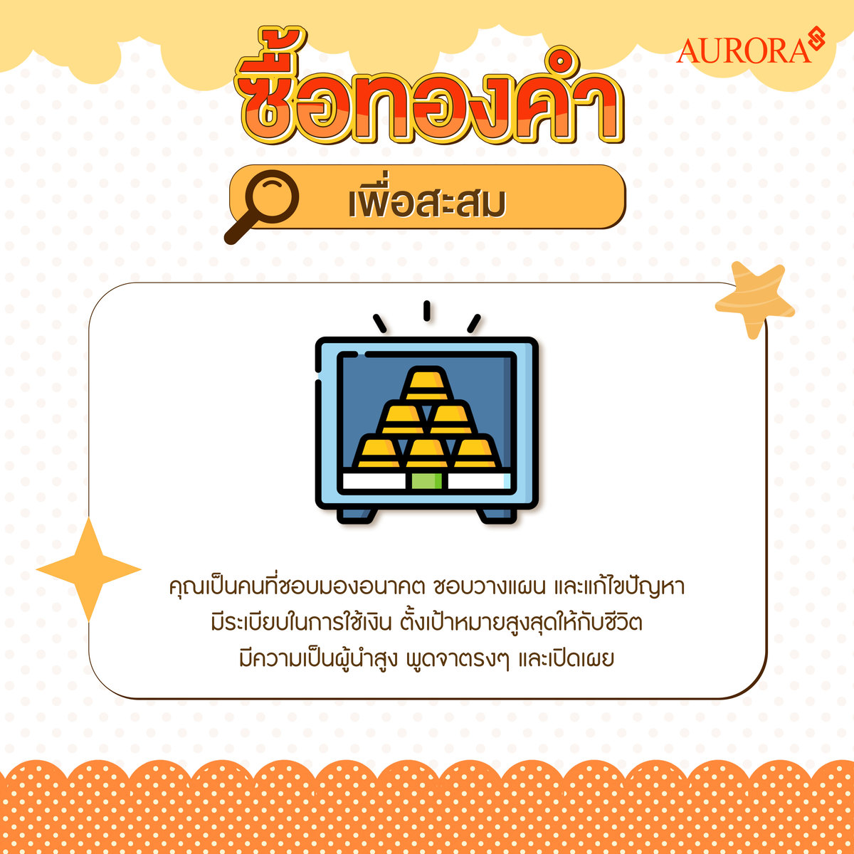 เกมทายใจ ทายนิสัย จากการซื้อทองคำ