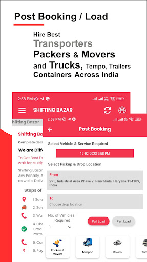 Screenshot ShiftingBazar Packers & Movers