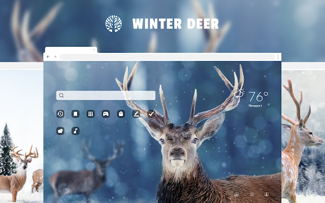 Winter Deer HD Wallpapers New Tab Theme