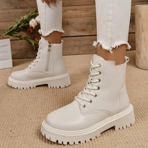 Title 4, Womens Martin Boots British Style Fleece-lined...