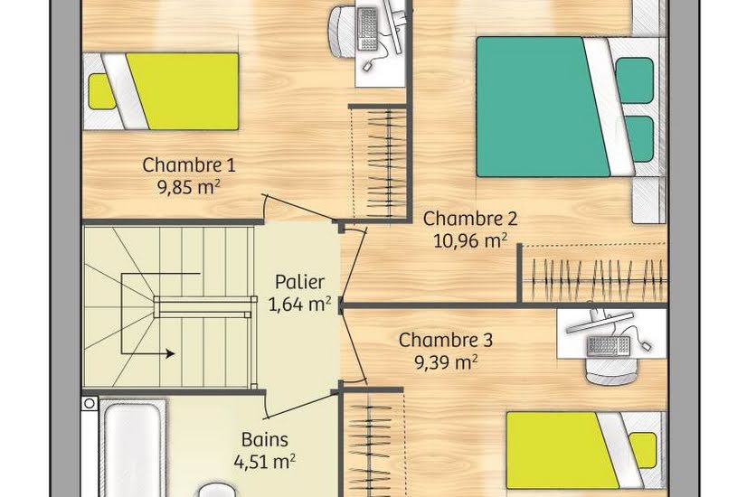  Vente Terrain + Maison - Terrain : 280m² - Maison : 74m² à Mareau-aux-Prés (45370) 