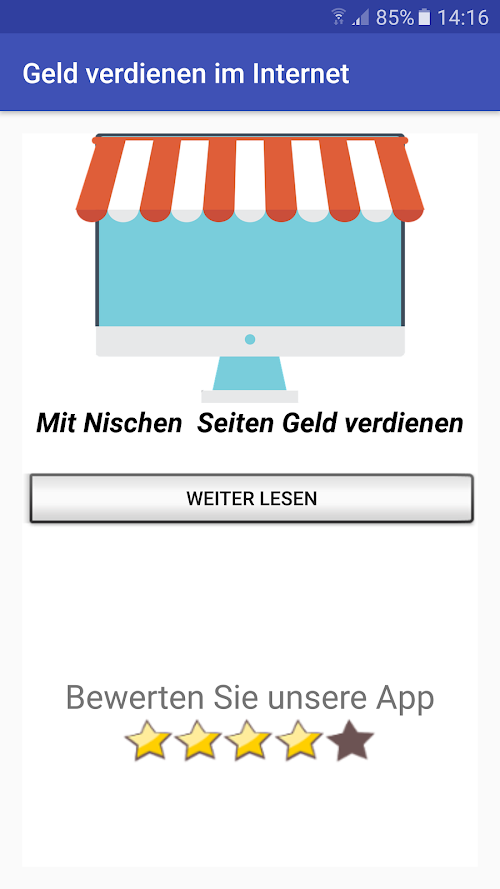 Android application Geld verdienen im Internet screenshort