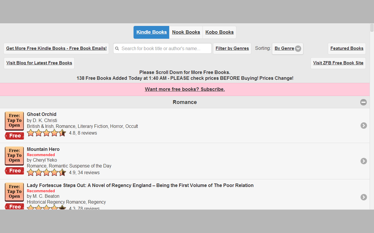 Free Kindle Books, Nook and Kobo Free Books Preview image 3
