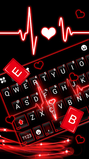 Screenshot Neon Red Heartbeat Theme