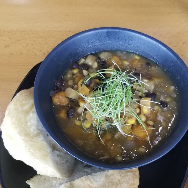 Three Sisters Stew (vg) with Fry Bread (not gf)