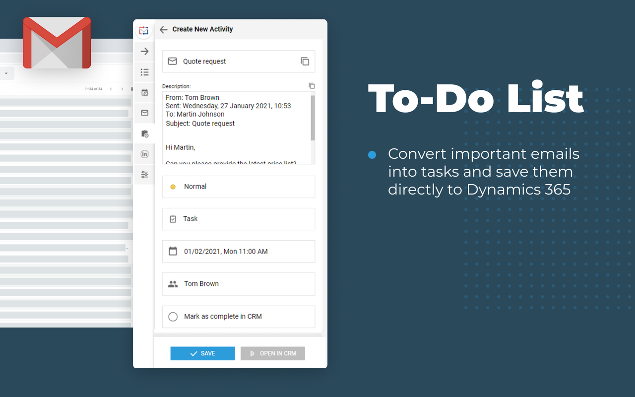 Dynamics 365 Integration for Gmail Preview image 5