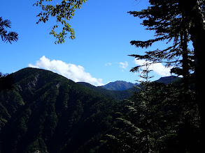 元谷山（左）、中央奥に西農鳥岳