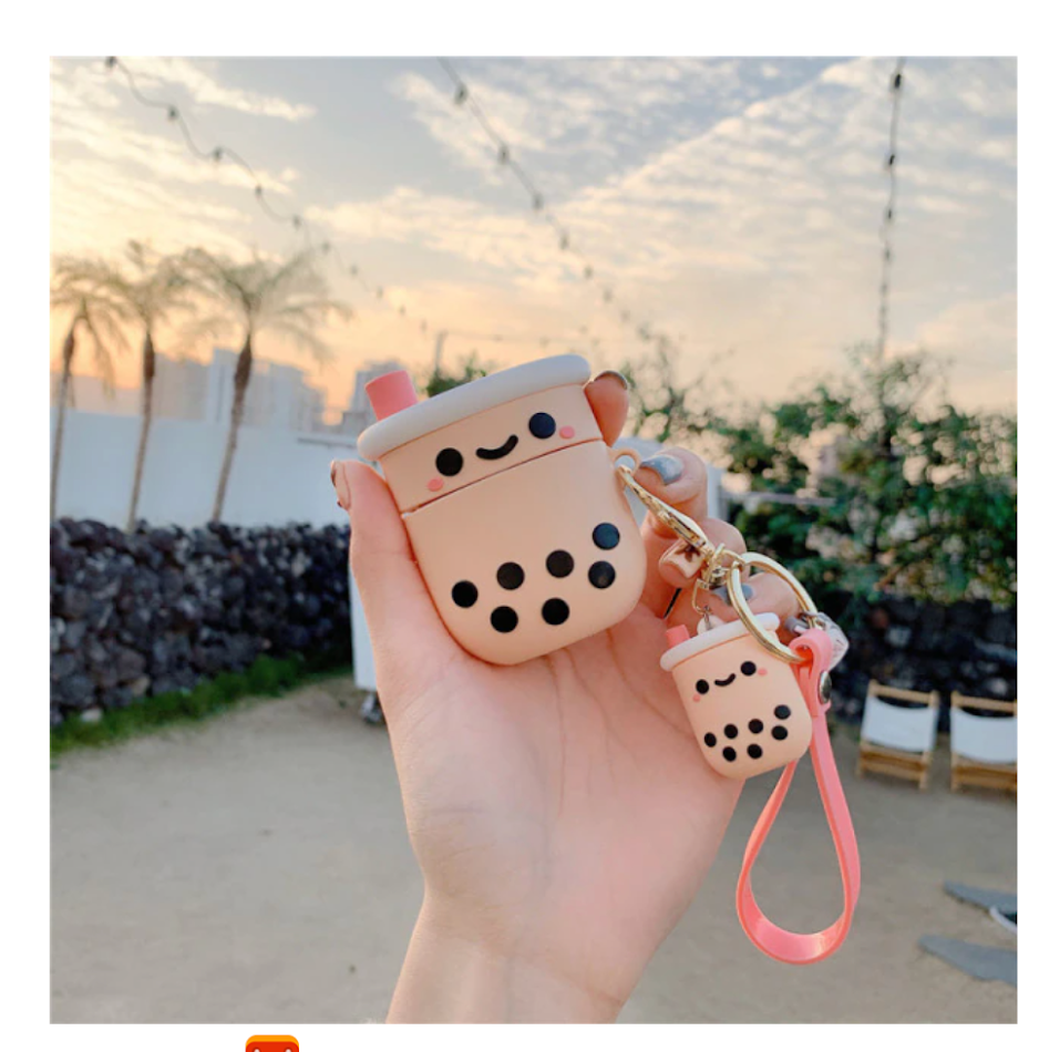 Pearl Milk Tea Silicone Earphone Cover