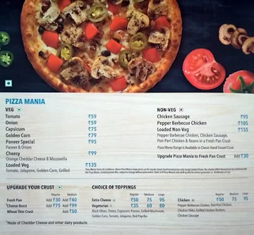 Domino's Pizza menu 