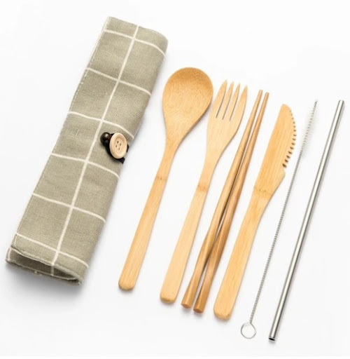 Title 2, Sac en toile portable Set Bopsticks Spoon