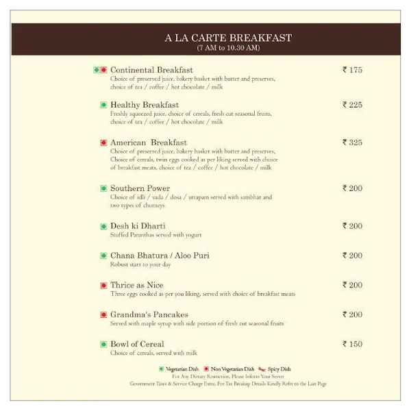 Mosaic - Country Inn & Suites menu 