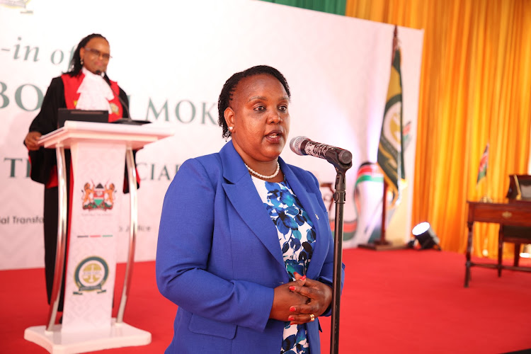 Labour and Social Protection CS Florence Bore during a past event.