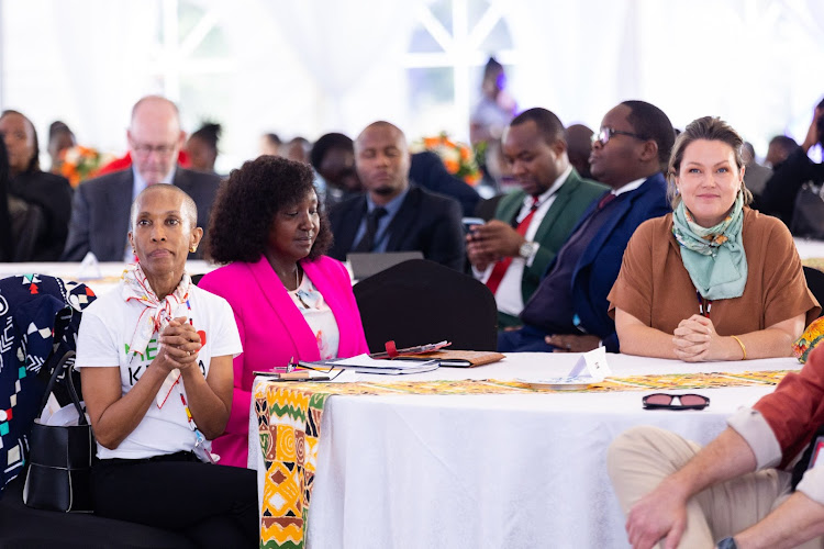 Mozilla Corporation Africa Mradi senior director Alice Munyua, National Assembly Deputy Speaker Gladys Boss Shollei and Mozilla Chief Marketing Officer Lindsey O'Brien during the Mozilla Africa Mradi Innovation Challenge in Nairobi