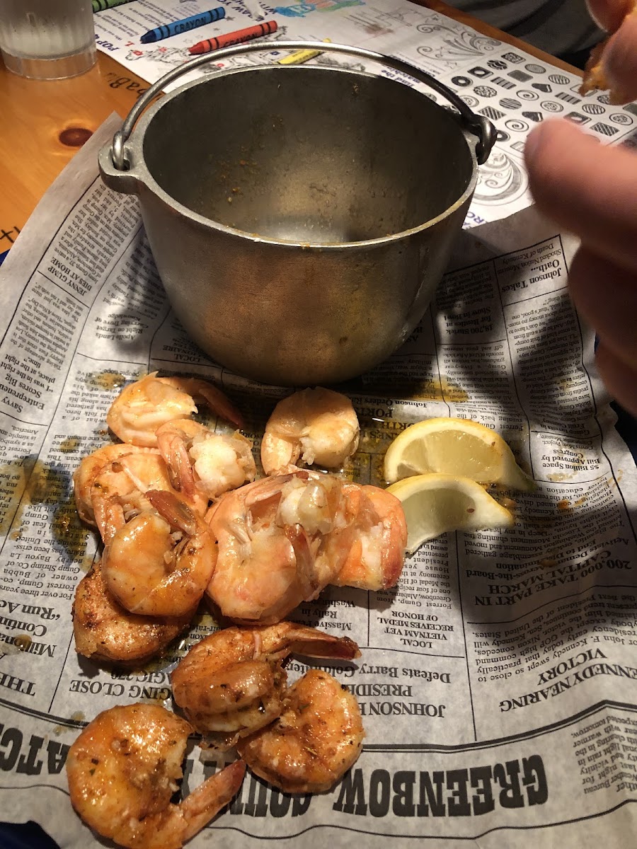 Shrimp boil (have them make it in water, not beer) . Yummy!