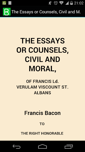 Essay or Counsel Civil Moral