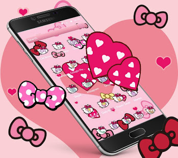 粉色蝴蝶和可爱猫咪公主卡通主题(圖3)-速報App