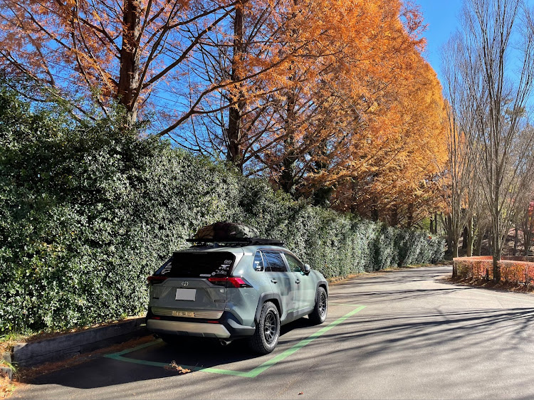 RAV4のキャンプ・Frontrunner・紅葉・デルタフォースオーバル・ステッカーチューンに関するカスタム事例の投稿画像1枚目