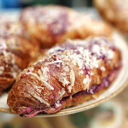 Purple Sweet Potato Coconut Twice-Baked Croissant