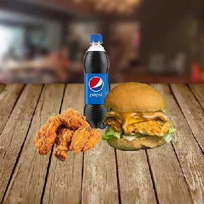Fiery Zinger Burger+4 Wings+Pepsi