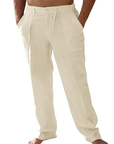 Men's Casual Linen Patch Pocket Loo - 0