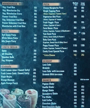 Candy Crust Bakery & Fast Food menu 