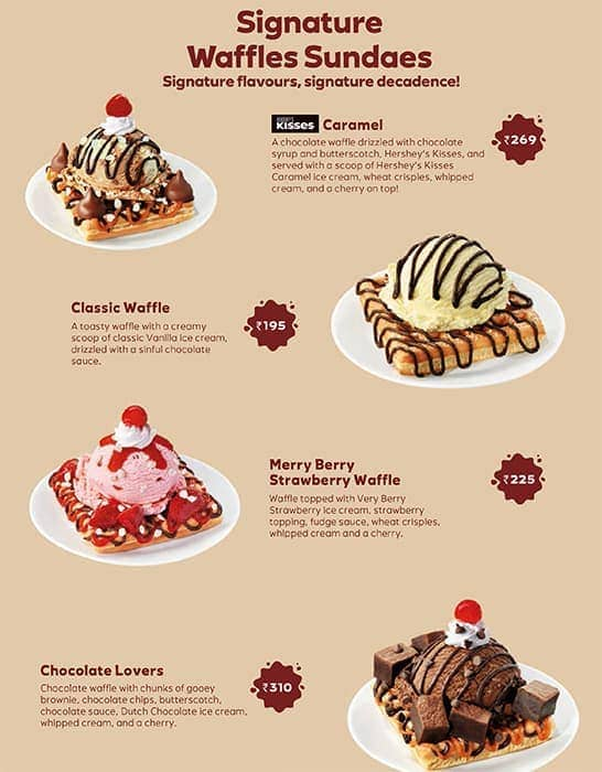 Baskin Robbins menu 