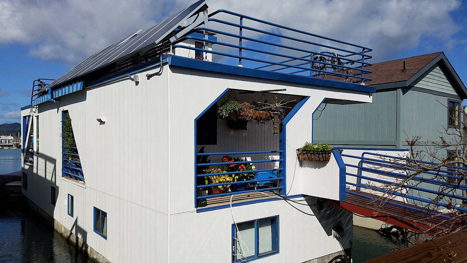 Floating Homes of Sausalito. There are multiple piers where neighborhoods of floating homes are docked in Sausalito, just 30 minutes north of San Francisco, and the one I visited were the docks at Waldo Point Harbor.