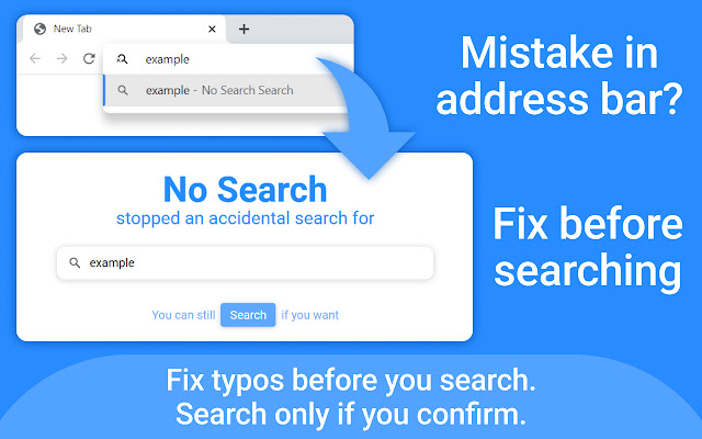 No Search - Stop Accidental Searches chrome extension