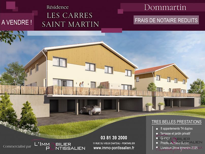 Vente duplex 4 pièces 88.76 m² à Dommartin (25300), 288 600 €