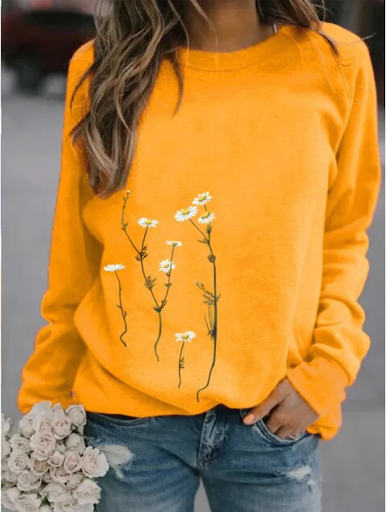 Title 2, Womens Casual Printed Long-sleeved Womens Swe...