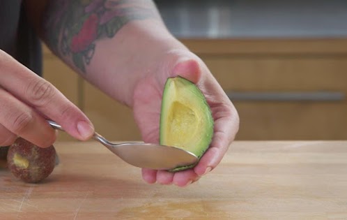 Using a spoon, separate 