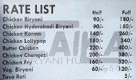 Zaika Biryani menu 1