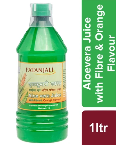 Patanjali Aloevera Juice With Fiber And Orange Flavour - 1000 ml