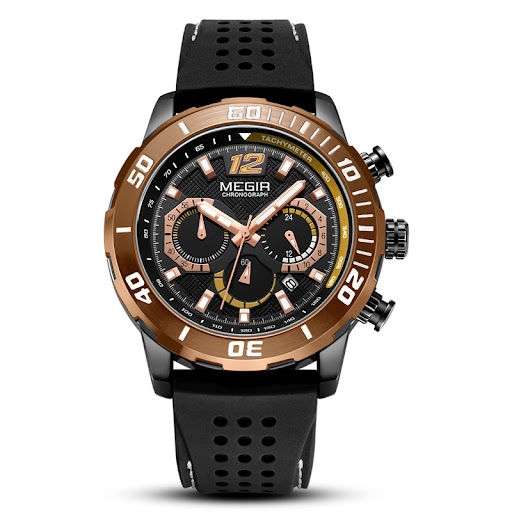 Title 5, Big Dial Silicone Waterproof Sports Watch with ...