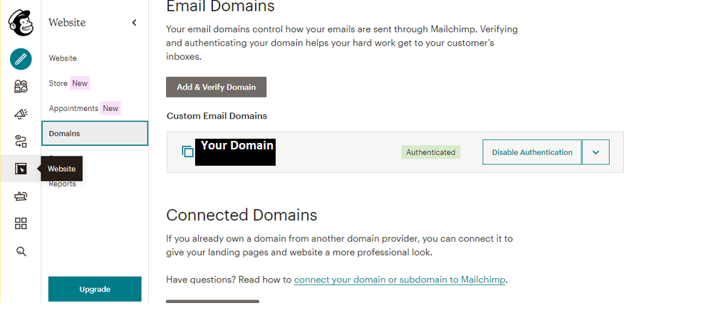 How to authenticate your website for mail chimp -Lia infraservices