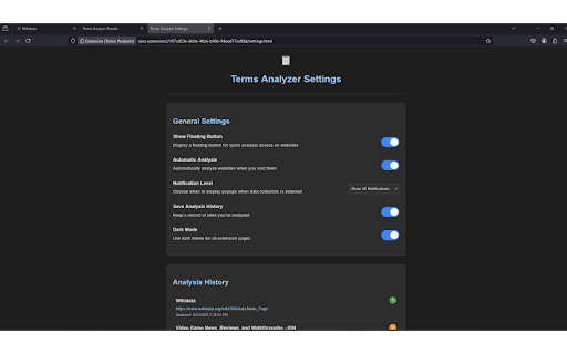 Terms Analyzer