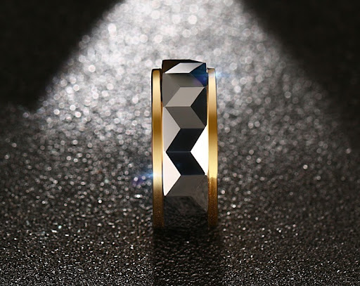 Title 3, Mens Tungsten Ring Personality Fashion Trend O...