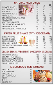 Shake And Juice .Com menu 1