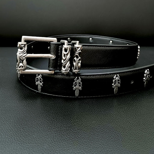 Title 2, Cowhide Carved Roller Handmade 925 Sterling Sil...