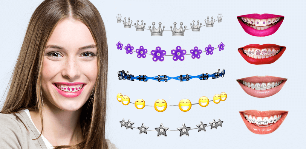 Девочка с брекетами рисунок