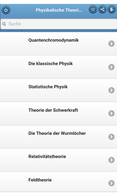 Android application Physical theories screenshort