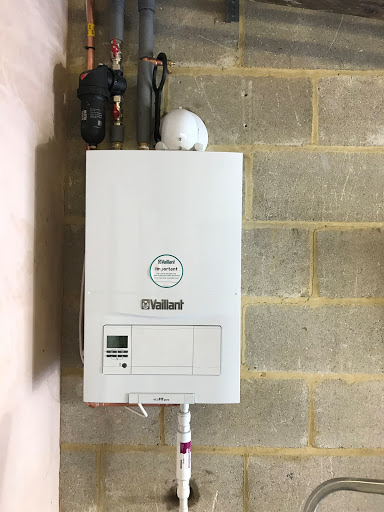 New Vaillant moved into garage from kitchen