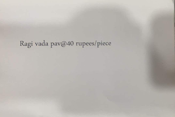 Ragi Vada Pav menu 