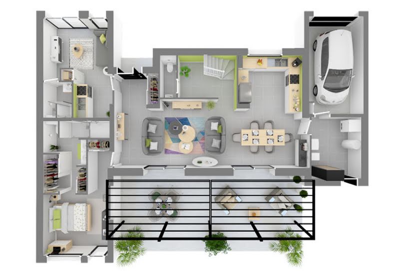  Vente Terrain + Maison - Terrain : 959m² - Maison : 120m² à Vironvay (27400) 