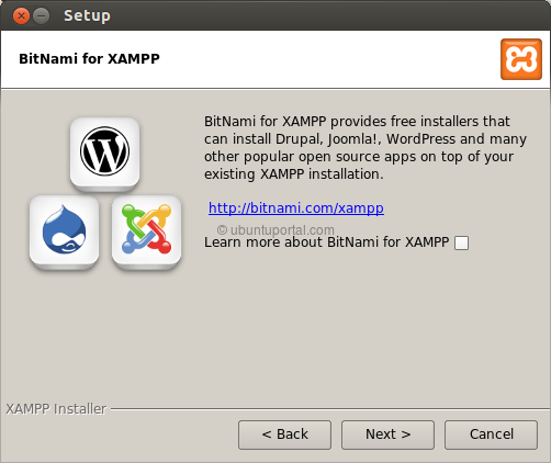 Installation wizard XAMPP 4